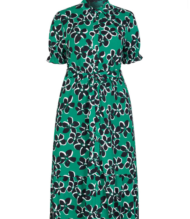 Exxcellent Alia Jurk 24VZE17 Bladgroen/Zwart