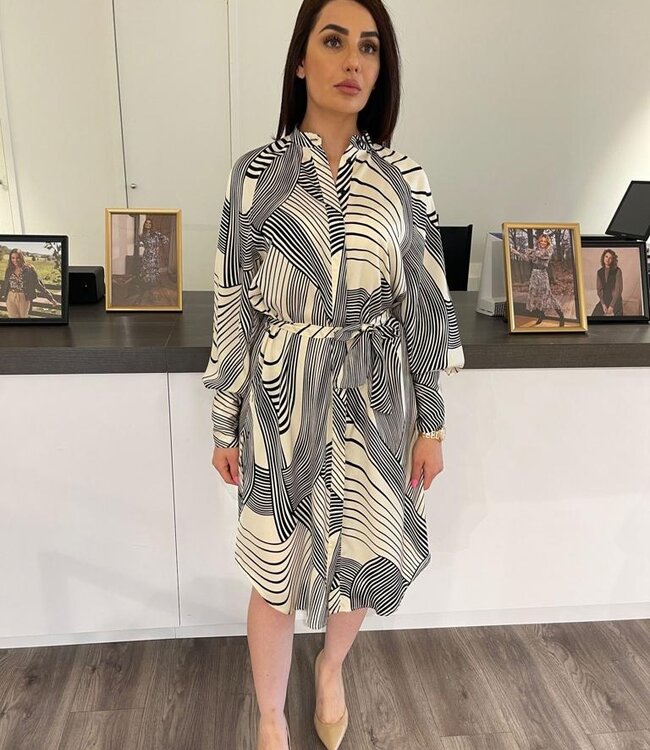 G-maxx Baylee Jurk 24VFG11 Zand/Zwart