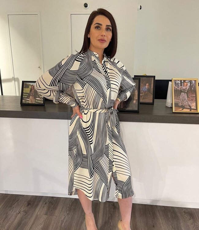 G-maxx Baylee Jurk 24VFG11 Zand/Zwart