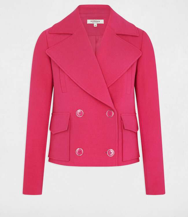Morgan Short buttoned coat medium 214-Gsosso pink