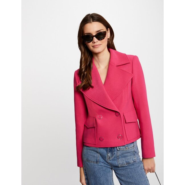 Morgan Short buttoned coat medium 214-Gsosso pink