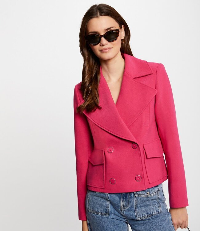 Morgan Short buttoned coat medium 214-Gsosso pink