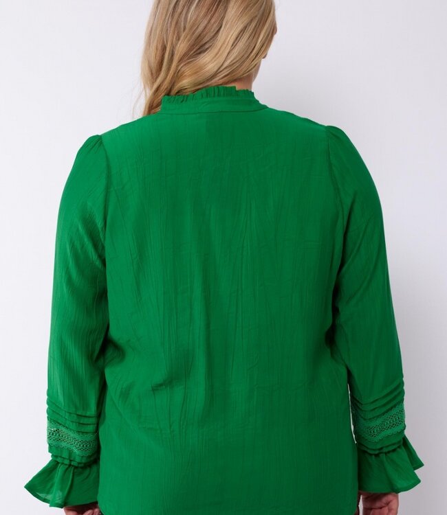 Exxcellent Serra Blouse 24vze47 Bladgroen