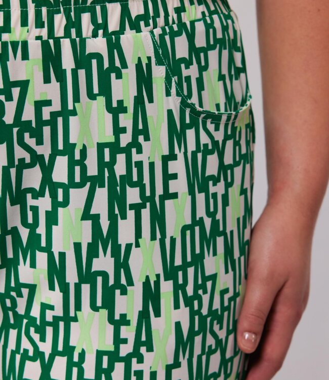 Exxcellent Viviane Broek 24vze39 Zand Bladgroen