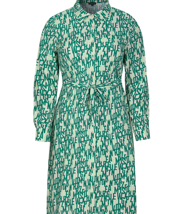 Exxcellent Valencia Jurk 24vze37 Zand Bladgroen