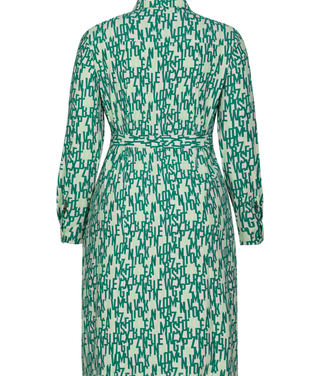 Exxcellent Valencia Jurk 24vze37 Zand Bladgroen