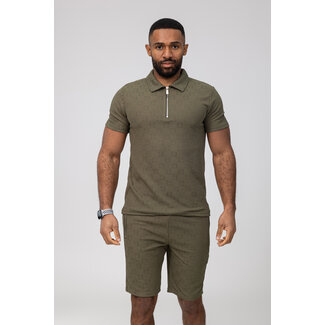 SAM DENIM Polo and Short TX946 Khaki