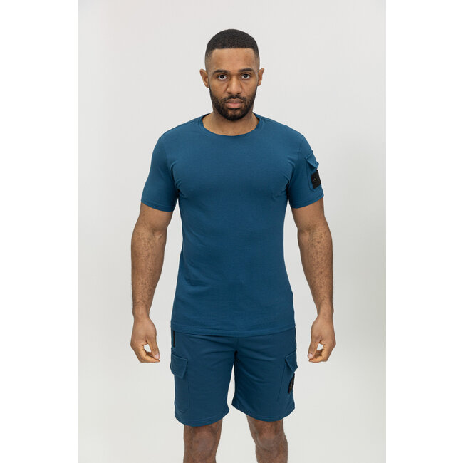 SAM DENIM T-shirt and Short E621 Blue