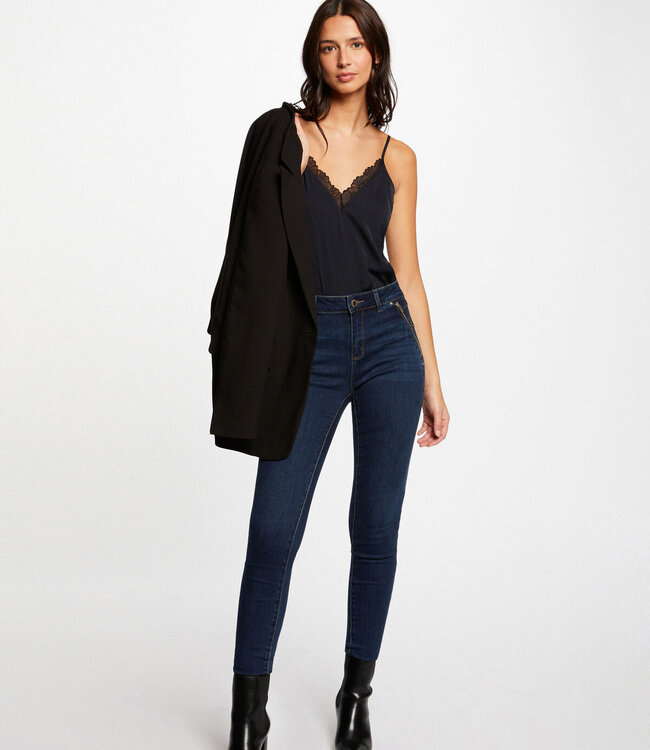 Morgan Skinny jeans with zipped details 241-Pavel raw denim