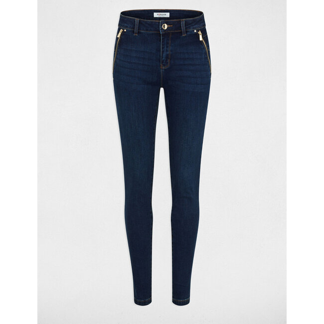 Morgan Skinny jeans with zipped details 241-Pavel raw denim