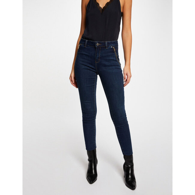 Morgan Skinny jeans with zipped details 241-Pavel raw denim