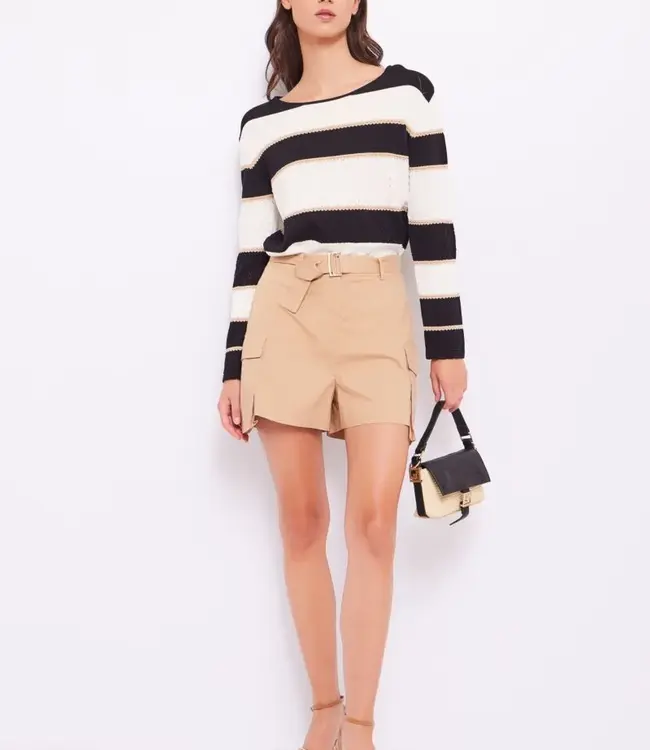 GAUDI Cargo shorts with belt FD25007 Croissant