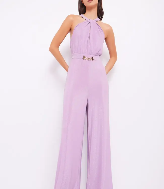 GAUDI Lurex jersey jumpsuit FD14006 Orchid Bloom+lurex