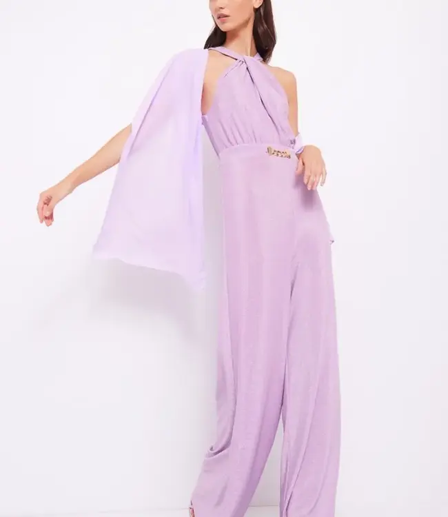GAUDI Lurex jersey jumpsuit FD14006 Orchid Bloom+lurex