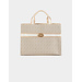 Morgan Shopper bag with monogram print beige ladies'