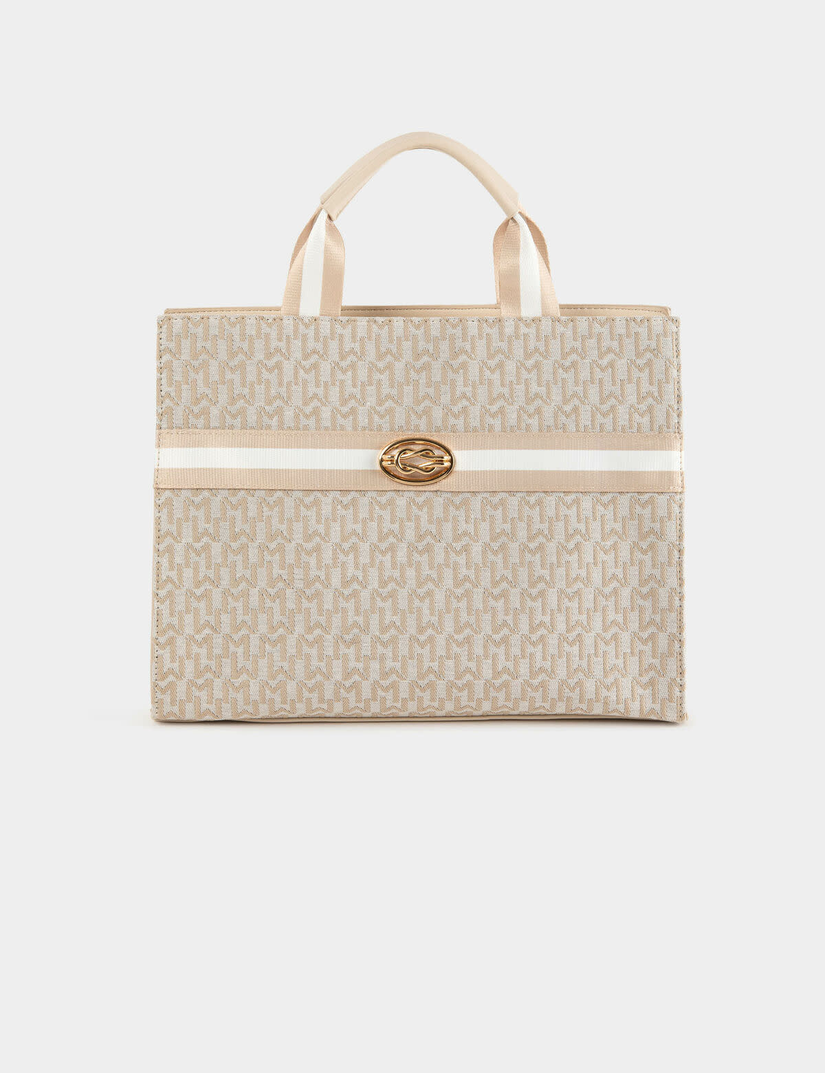 Morgan Shopper bag with monogram print beige ladies Sam Denim