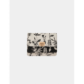 Morgan Flap bag with vegetal print black ladies'