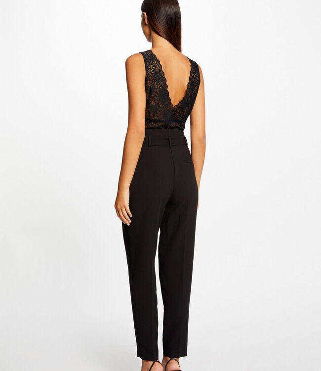 Morgan Vest top wide straps with lace 232-Danse Black