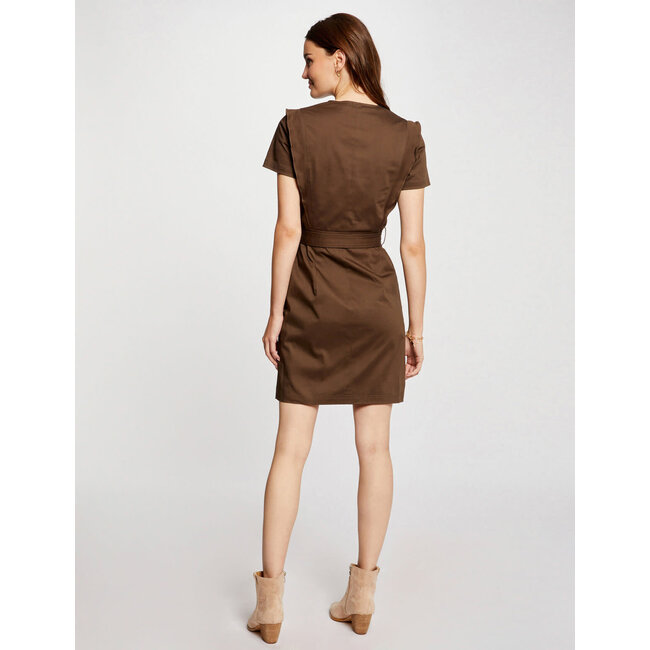 Morgan Zipped mini waisted dress 241-Risti khaki