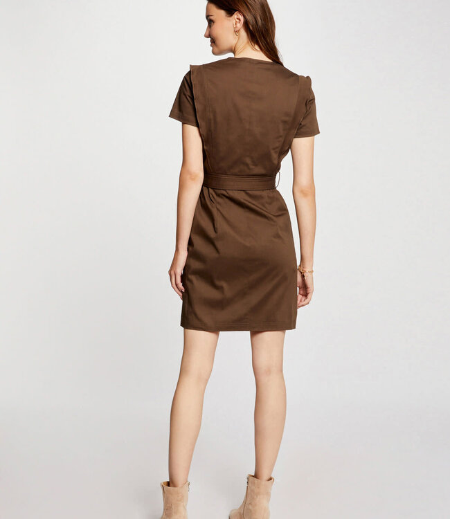 Morgan Zipped mini waisted dress 241-Risti khaki