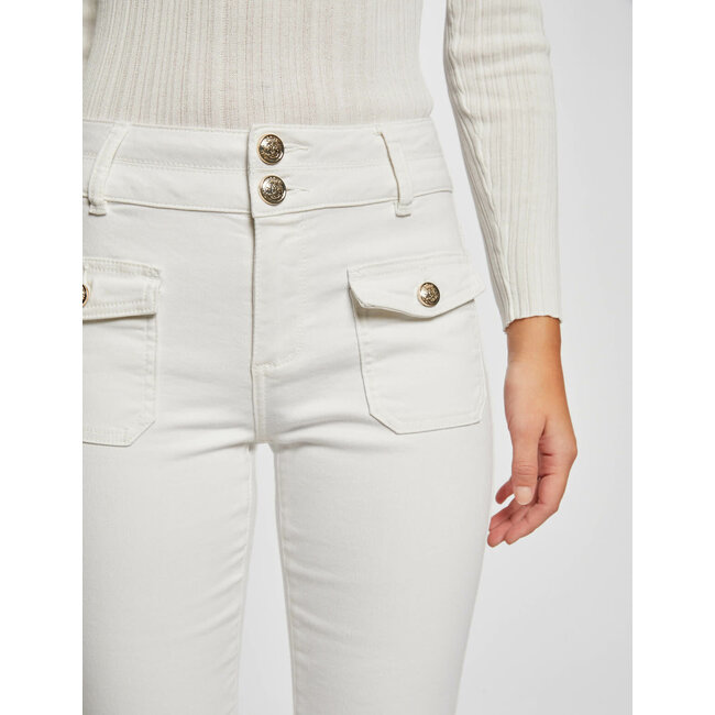Morgan Bootcut jeans with flap pockets 241-Polen2 Off White