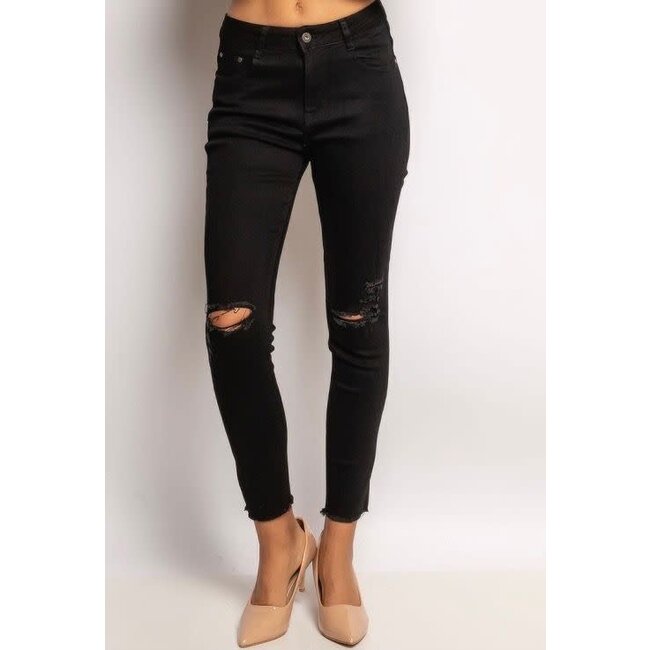 Dames High Waist skinny jeans Ghatra Black 5248