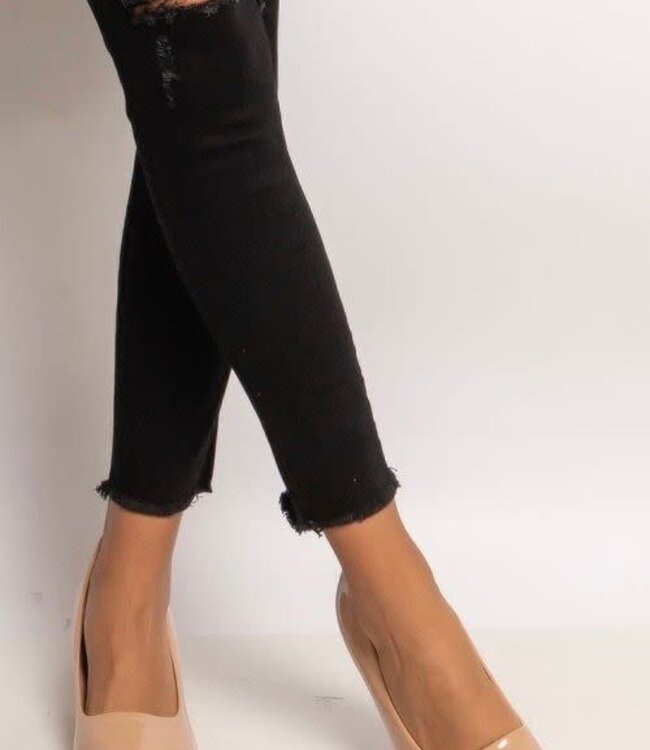 Dames High Waist skinny jeans Ghatra Black 5248