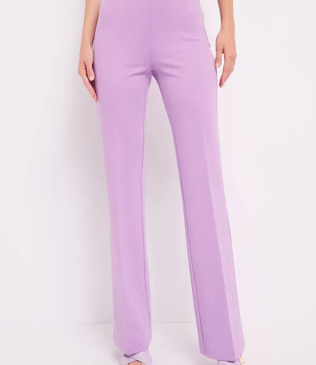 GAUDI Stretch flare broek viscose blend 411BD24002 Lila