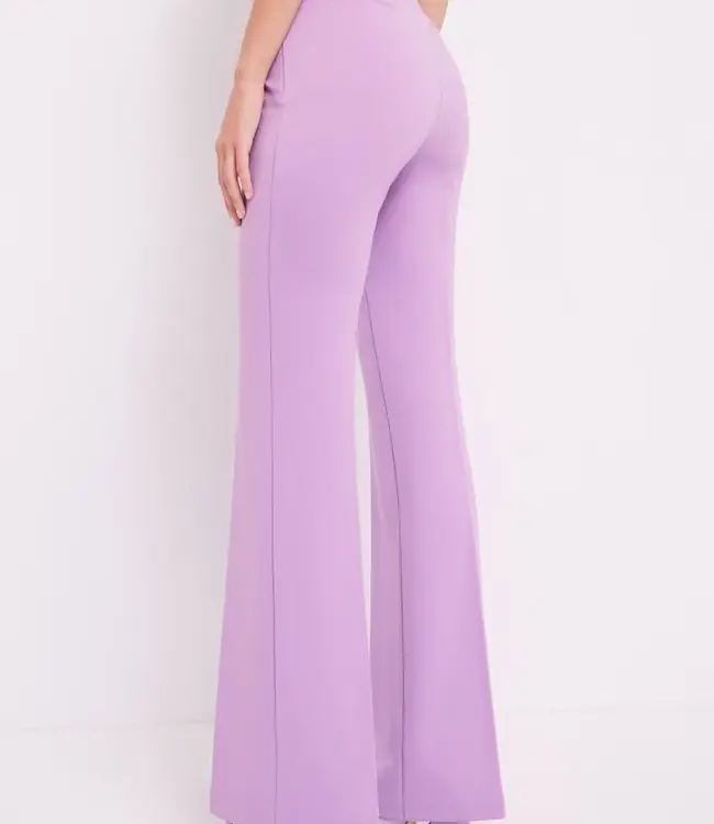 GAUDI Stretch flare broek viscose blend 411BD24002 Lila