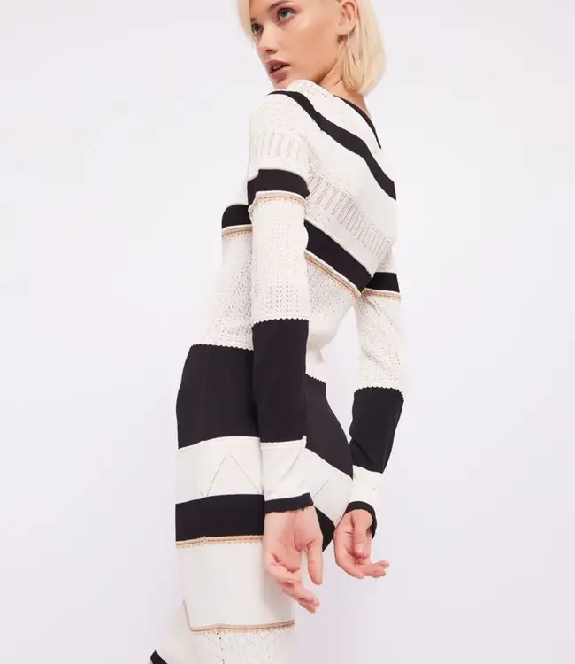 GAUDI Women's striped Dress 411FD13003 Beige