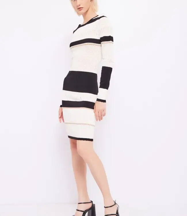 GAUDI Women's striped Dress 411FD13003 Beige