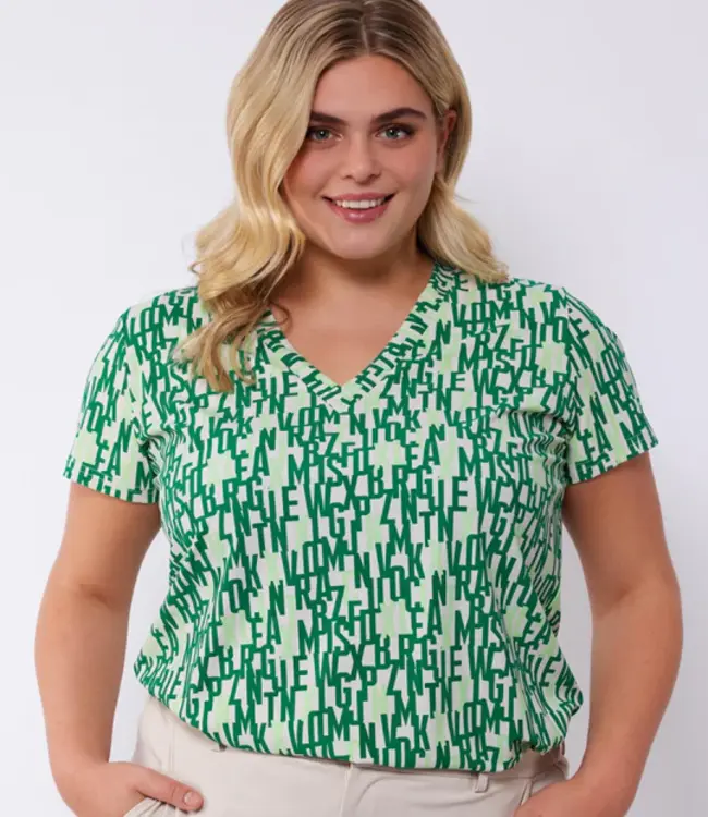 Exxcellent Gisele Top 24VZE38 Zand/Bladgroen