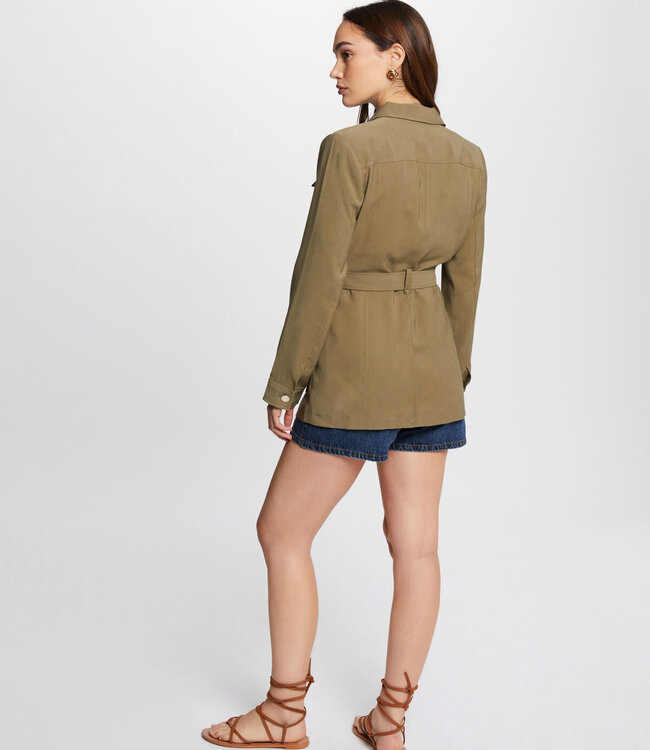 Morgan Loose Jacket With Belt 242-Vady  Khaki Green