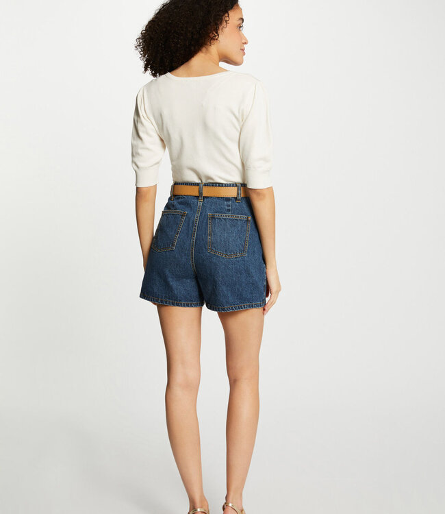 Morgan Jumper V-neck short sleeves 242-Manihi Black