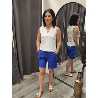 MI PIACE Travel Top Uni Mouwloos 2425 White