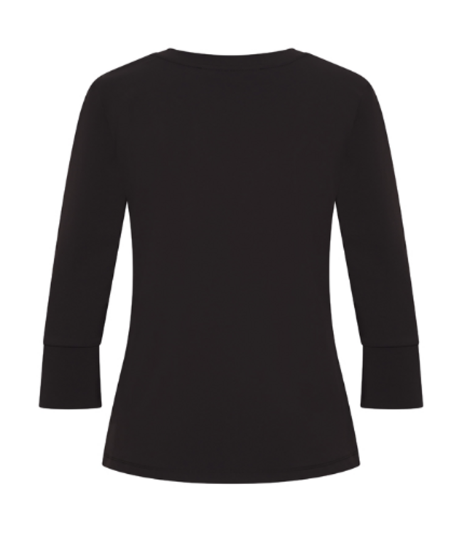 MI PIACE Travel Top uni 3/4 Mouw 2329 Black