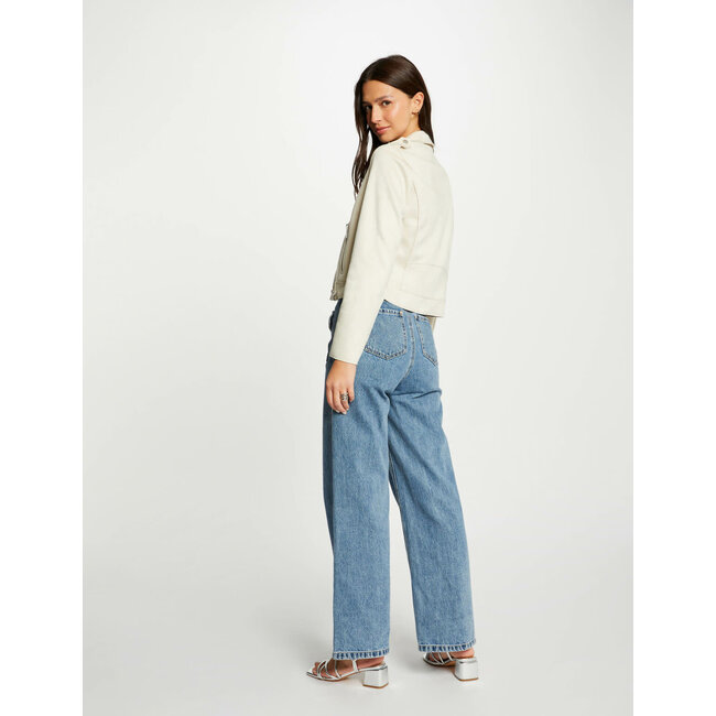 Morgan Straight jacket with suede effect 241-Gousmi Tofu