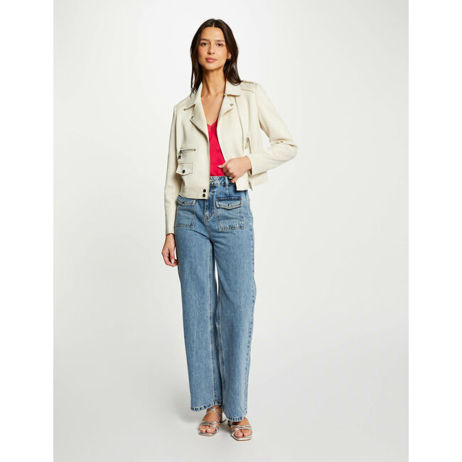 Morgan Straight jacket with suede effect 241-Gousmi Tofu