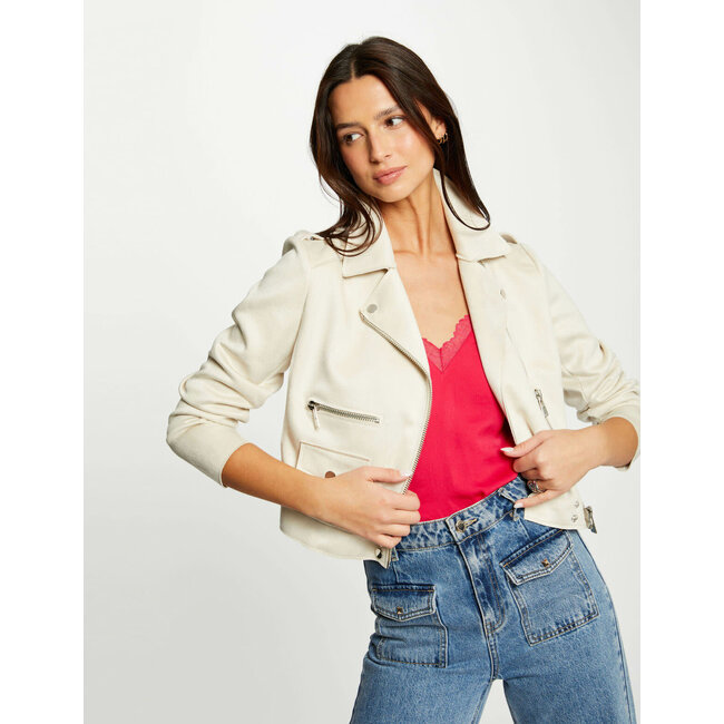 Morgan Straight jacket with suede effect 241-Gousmi Tofu