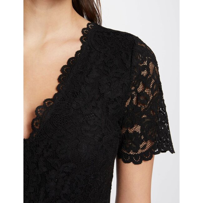 Morgan Short-sleeved lace body 242-Dria Black