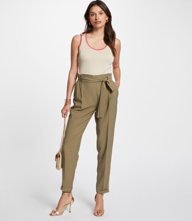 Morgan Sleeveless vest top 242-Dloli Beige