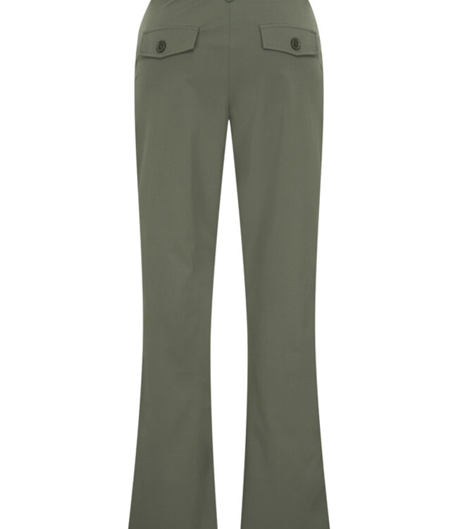 MI PIACE Travel  Pantalon uni met knop 2195 Deep Depth