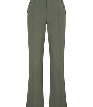 MI PIACE Travel  Pantalon uni met knop 2195 Deep Depth