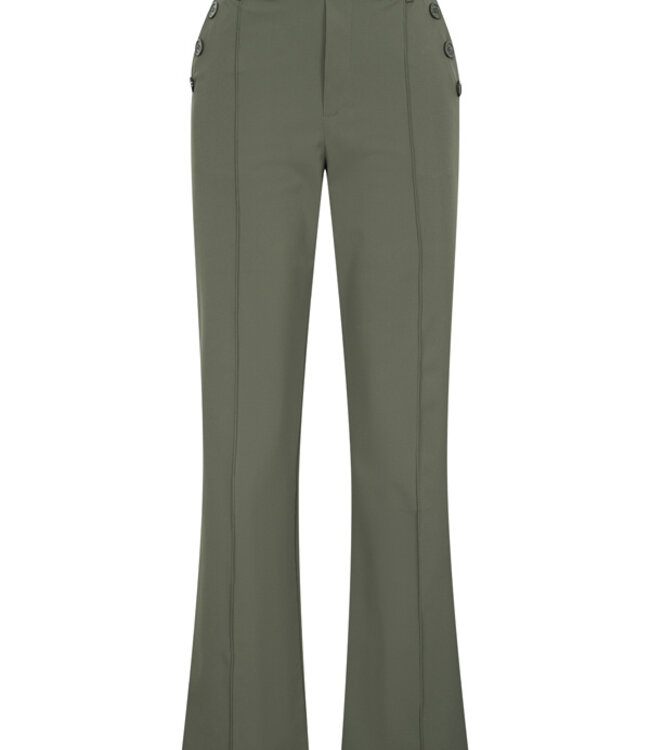 MI PIACE Travel  Pantalon uni met knop 2195 Deep Depth