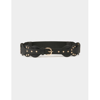 Morgan Elasticised belt with studs 242-3Maro Bruin