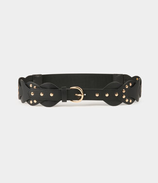 Morgan Elasticised belt with studs 242-3Maro Bruin Morgan Elasticised belt with studs 242-3Maro Bruin