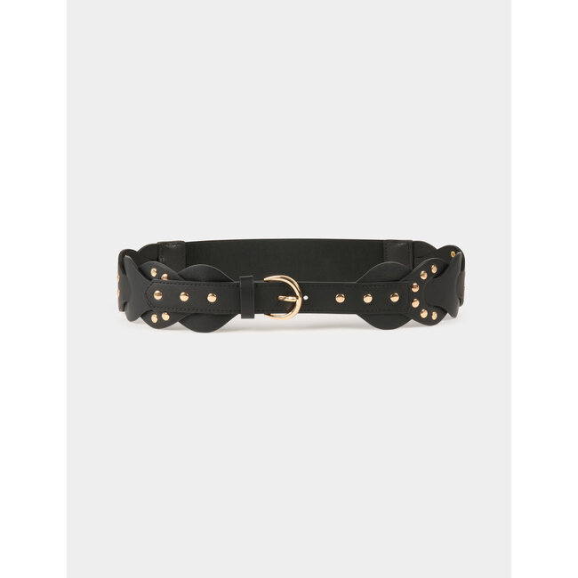 Morgan Elasticised belt with studs 242-3Maro Bruin