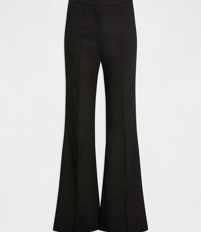 Morgan Flare broek met figuurnaden 232-Pflo zwart