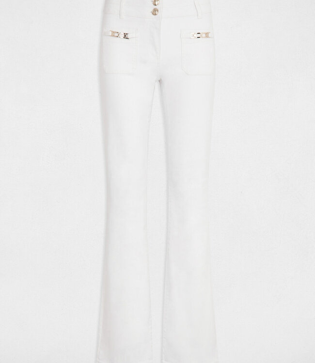 Morgan Bootcut jeans met ornamenten 242-Poleni ivoor