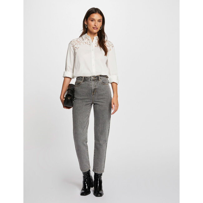 Morgan Shirt met lange mouwen 242-Cgrap  Ecru